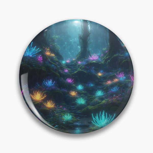 Item preview, Techpunk Enchantment: Bioluminescent Forest Dreamscape with Tetradic Glow designed and sold by RedArtG09.