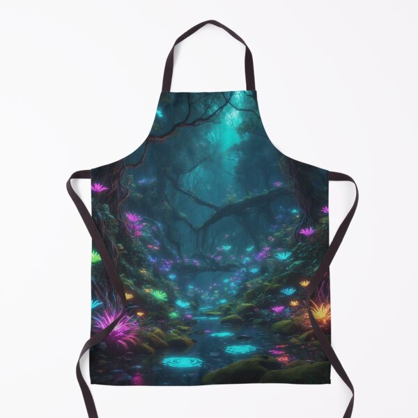 Item preview, Luminescent Nexus: A Techpunk Tapestry of Tetradic Radiance in the Glowing Forest designed and sold by RedArtG09.