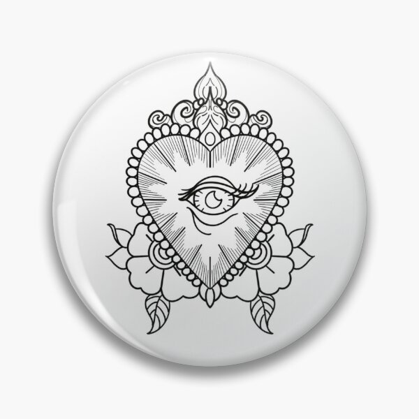 Item preview, Heart eye and flowers flash. designed and sold by ReaperRoseCo.