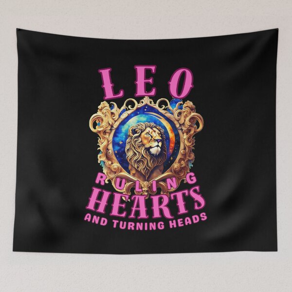 Item preview, Leo: Ruling Hearts And Turning Heads. fire sign designed and sold by ZodiacWonders.