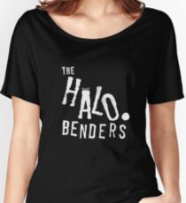 HALO BENDERS Logo White Women's Relaxed Fit T-Shirt