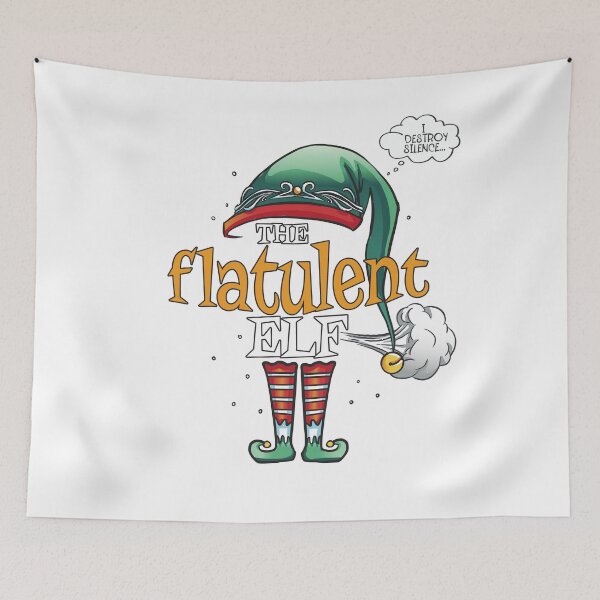 Item preview, Funny Matching Elf, The Flatulent Elf. Matching Family Christmas Elf Graphic For A Gassy Person designed and sold by Ransyn Art.