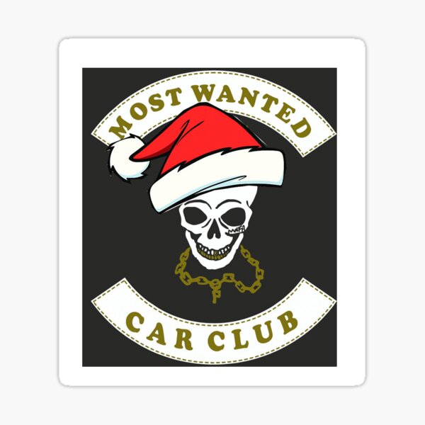 Most Wanted Car Club Christmas Sticker