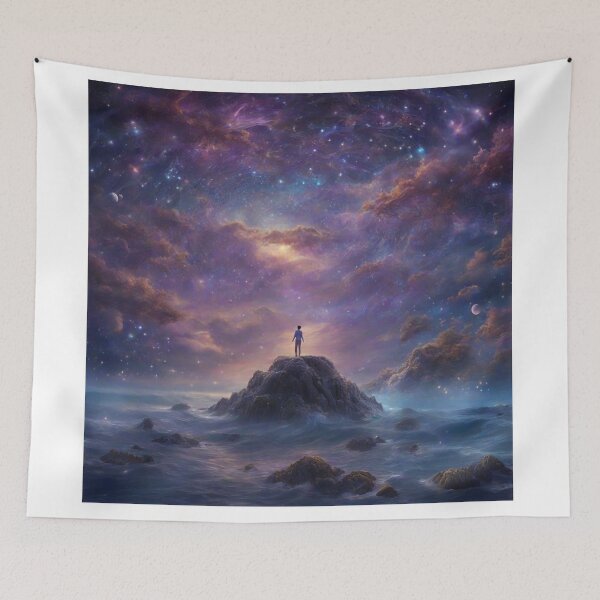 Item preview, Celestial Dreamscape: A Surreal Starlit Island Suspended in an Ethereal Summer Sky - 8K Quality Art designed and sold by RedArtG09.