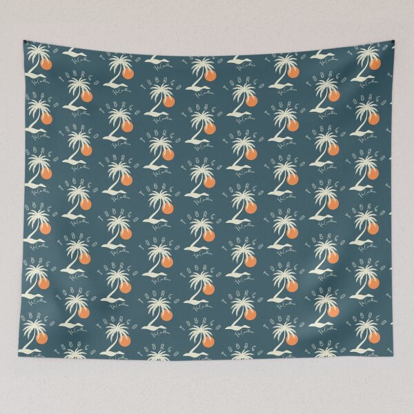 Item preview, Art Deco Tobago The Caribbean - Beige - Retro BeachVacationCruise designed and sold by Candyfusion.