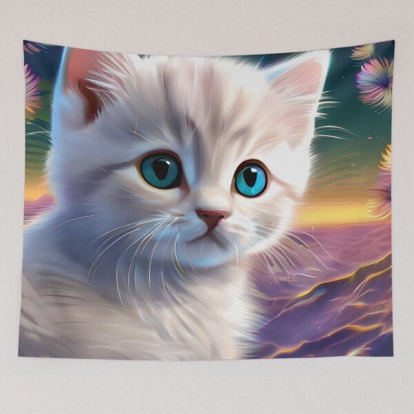 Item preview, Kitty Before A Green Desert Sunset designed and sold by tobyheward.