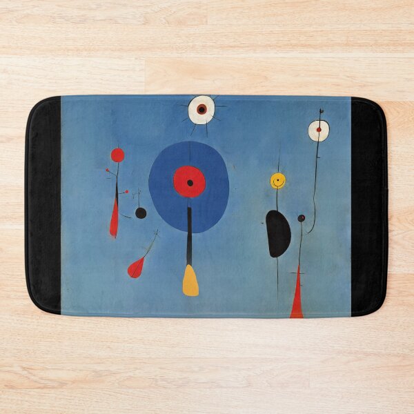 Item preview, Joan Miro Inspired Blue Abstract Droplets designed and sold by bettypure.