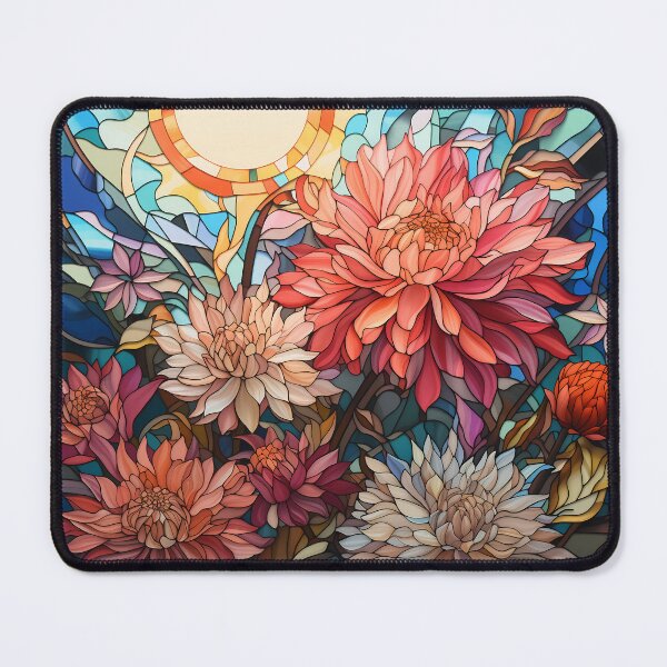 Item preview, Stained Glass Garden of Sun-Kissed Asters designed and sold by Matt's Artificial Nature.