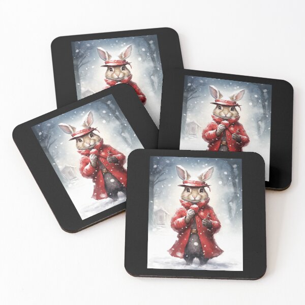 Item preview, Rabbit Wears A Red Coat designed and sold by Timothystore-.