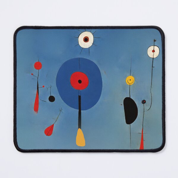 Item preview, Joan Miro Inspired Blue Abstract Droplets designed and sold by bettypure.