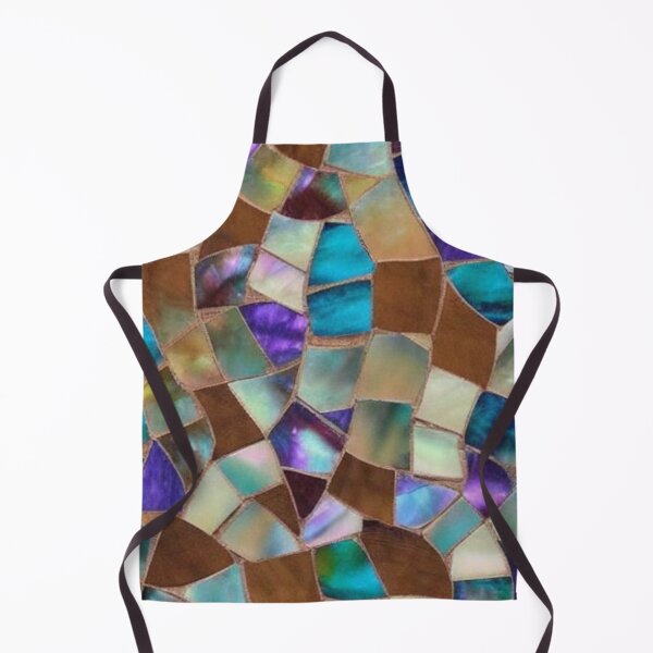 Aperçu de l'œuvre Motif d'incrustation d'ormeau en mosaïque colorée créée et vendue par calibrit.