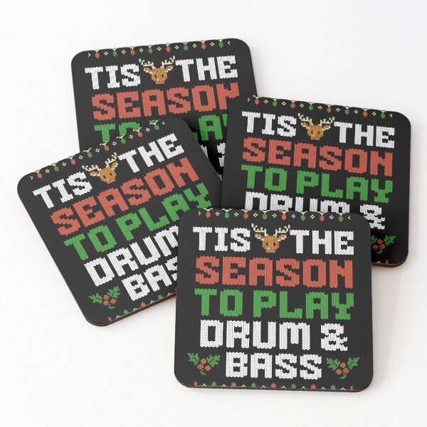 Item preview, DRUM AND BASS  - Tis The Season Christmas (White) designed and sold by Discothreadz.