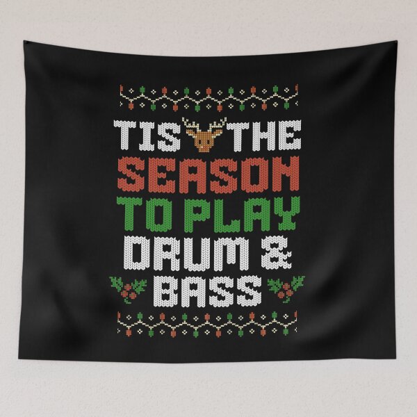 Item preview, DRUM AND BASS  - Tis The Season Christmas (White) designed and sold by Discothreadz.