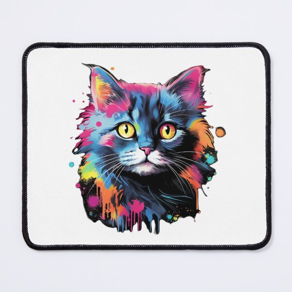 Item preview, Psychedelic Feline: Colorful Cat Art designed and sold by LittleOF Arty.