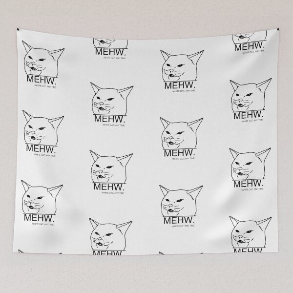 Item preview, cat meme quotes meh designed and sold by cosmoshroom.