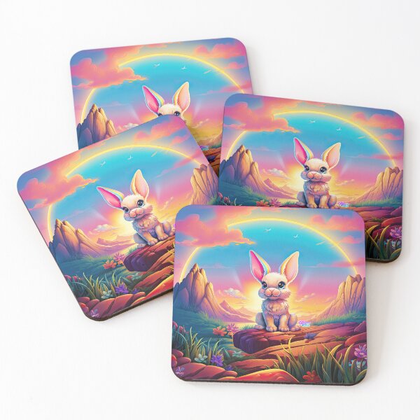 Item preview, Whimsical Y2K Rainbow Jack Rabbit Merchandise - Dive into the Magic! designed and sold by ChromaKins.