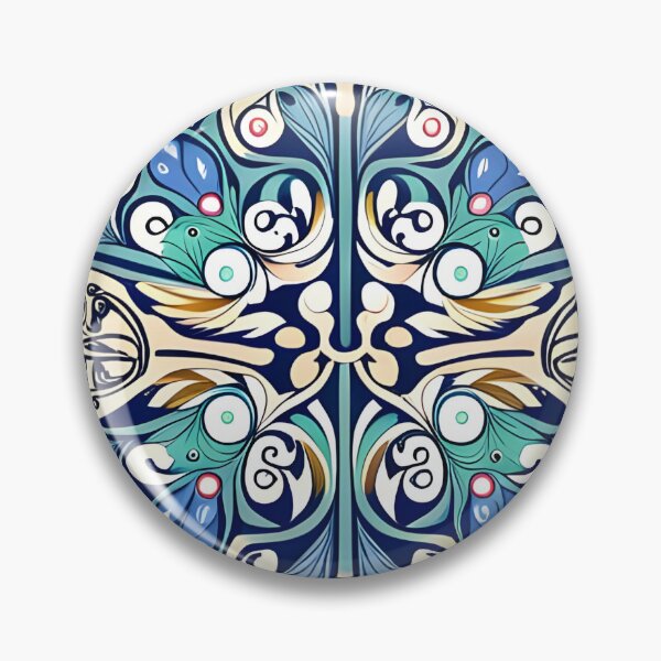 Item preview, folk art tiling designed and sold by LeanIn1.
