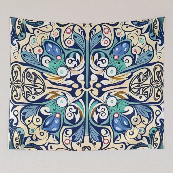 Item preview, folk art tiling designed and sold by LeanIn1.