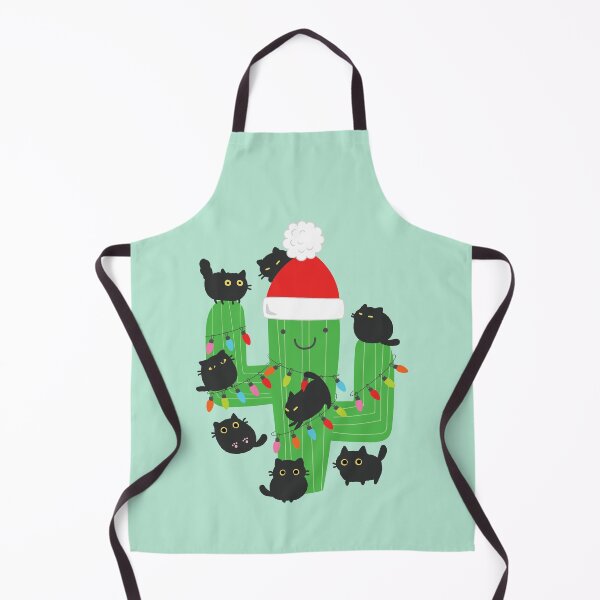 Item preview, Black Cats Attack Christmas Cactus designed and sold by chillaxcats.