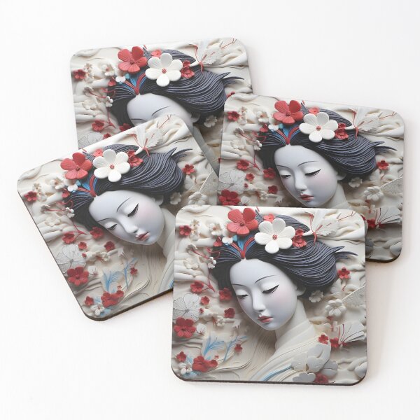 Artikelvorschau, Gipskunst japanischer Geisha-Kunstdruck entworfen und verkauft von dcrc.