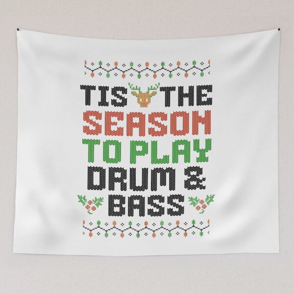 Item preview, DRUM AND BASS  - Tis The Season Christmas (Black) designed and sold by Discothreadz.