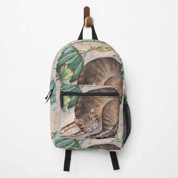 Item preview, Cat in the kabocha patch designed and sold by Tanuki-Time.