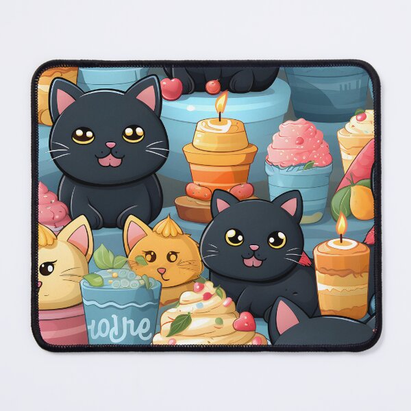 Item preview, Cat Sweet Treats and Pastries Seamless Digital Paper No. 3 designed and sold by ShioriArt Design.