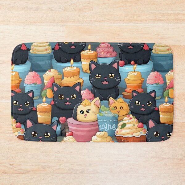 Item preview, Cat Sweet Treats and Pastries Seamless Digital Paper No. 3 designed and sold by ShioriArt Design.