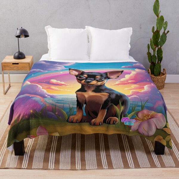Item preview, Whimsical Y2K Rainbow Miniature Doberman Pinscher Merchandise - Pint-sized Magic! designed and sold by ChromaKins.