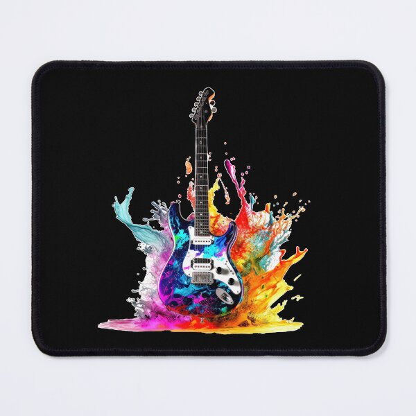 Item preview, Guitar with Colorful Splash designed and sold by BadAttitudeTees.