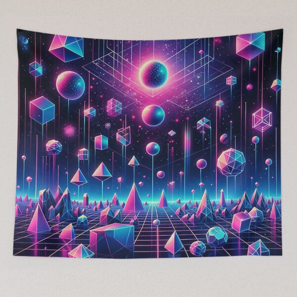 Item preview, Geometric Cosmos Synthwave designed and sold by divinedeco1925.