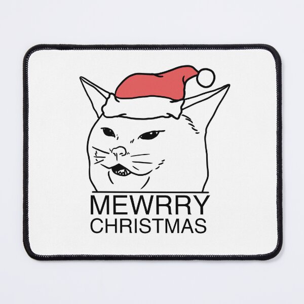 Item preview, merry christmas cat meme quotes designed and sold by cosmoshroom.