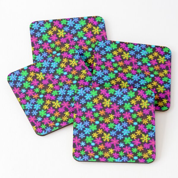 Item preview, Neon Snowflakes - Seamless Pattern designed and sold by Chubuter.