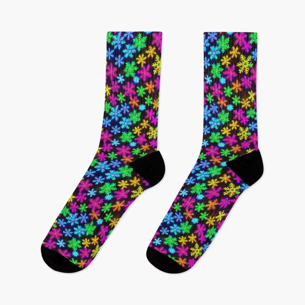 Item preview, Neon Snowflakes - Seamless Pattern designed and sold by Chubuter.