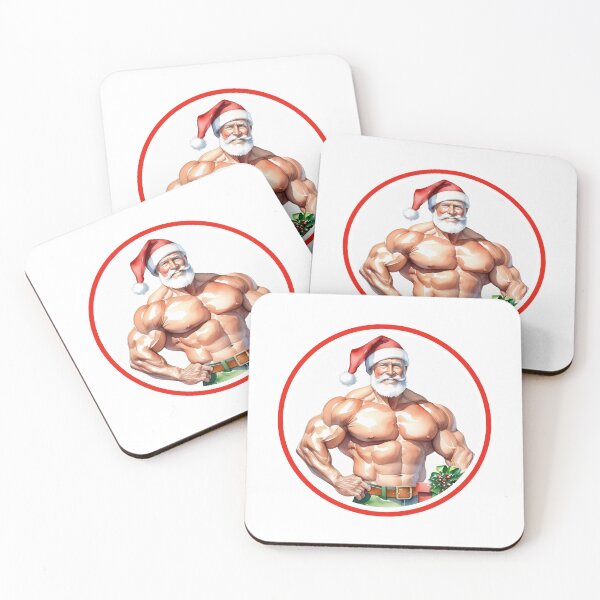 Item preview, Bodybuilder Santa Claus designed and sold by muscledaddies.