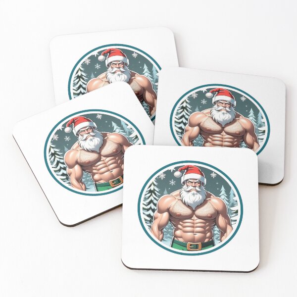 Item preview, Santa Claus trained all year long at the gym designed and sold by muscledaddies.
