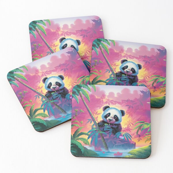 Item preview, Whimsical Y2K Rainbow Panda Bear Merchandise - Dive into Monochrome Magic! designed and sold by ChromaKins.