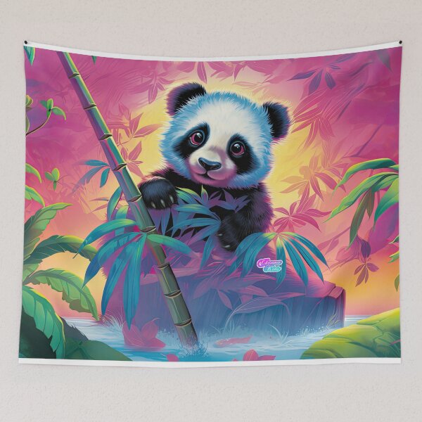Item preview, Whimsical Y2K Rainbow Panda Bear Merchandise - Dive into Monochrome Magic! designed and sold by ChromaKins.