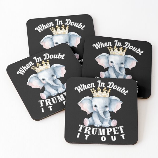 Item preview, When In Doubt, Trumpet It Out. surreal elephant designed and sold by ElephantVibes.