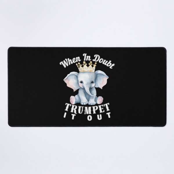 Item preview, When In Doubt, Trumpet It Out. surreal elephant designed and sold by ElephantVibes.