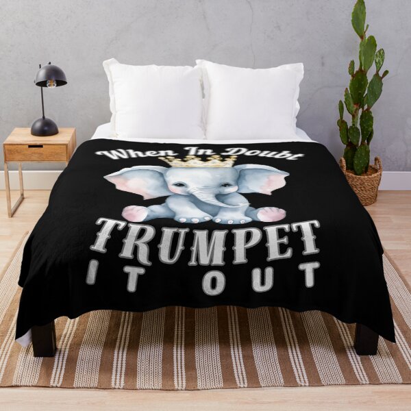 Item preview, When In Doubt, Trumpet It Out. surreal elephant designed and sold by ElephantVibes.