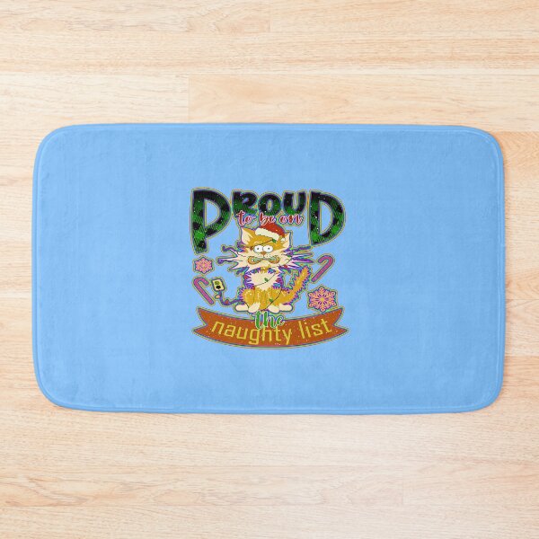 Item preview, proud to be on the naughty list | cat christmas funny designed and sold by creativerooney.