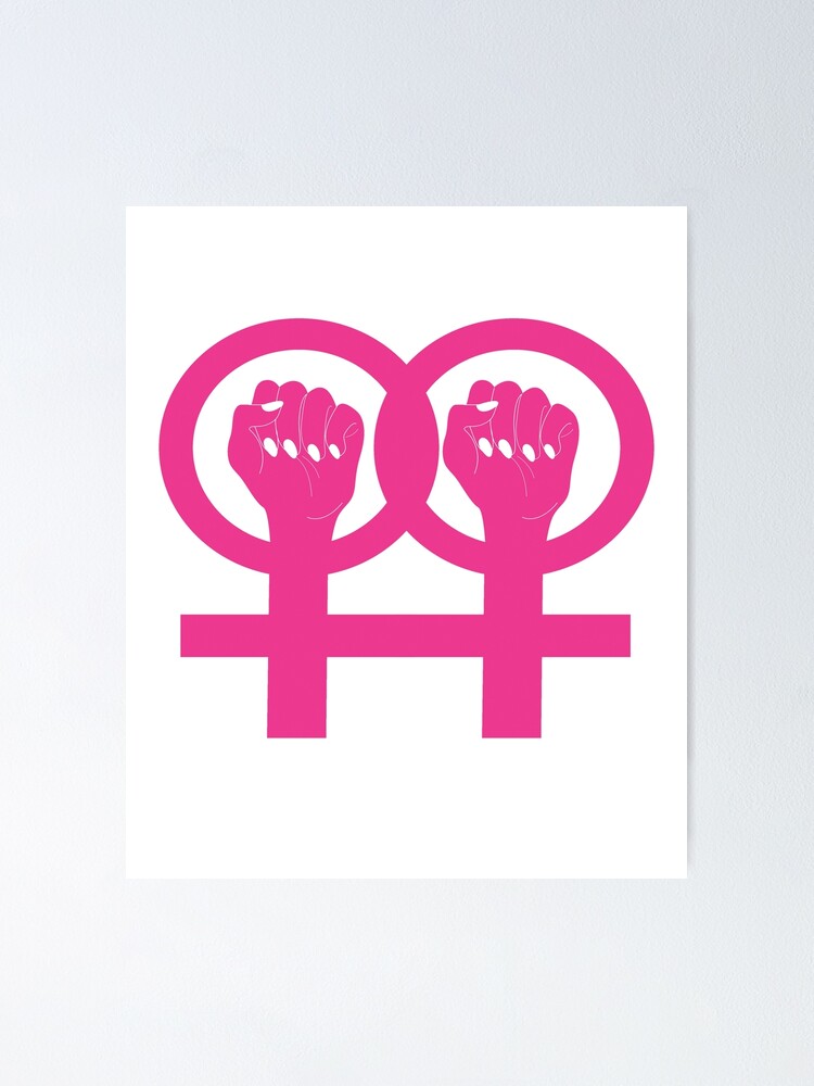 Lesben Venus Symbol Rosa Solidaritats Widerstand Faust Poster Von Cnkna Redbubble