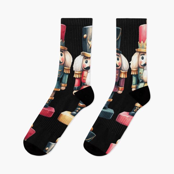 Item preview, Colorful Doodle of Three Nutcracker Cuties - Black Background  designed and sold by Star-Fragment.