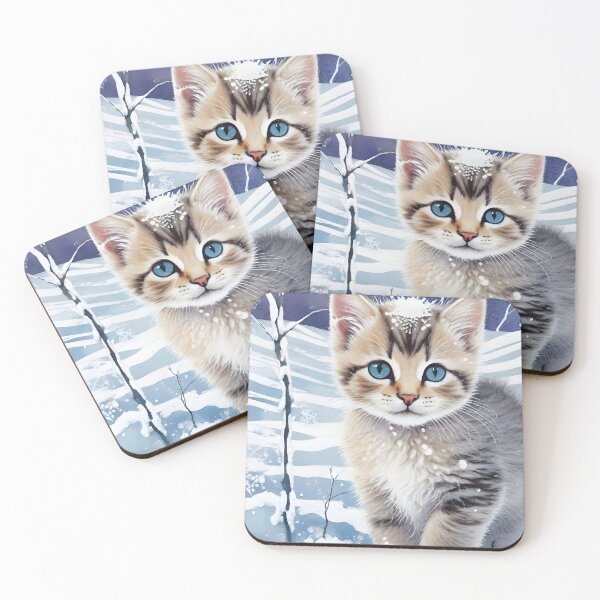 Item preview, winter cute kitten art designed and sold by Pride-Casuals.