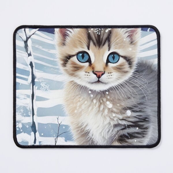 Item preview, winter cute kitten art designed and sold by Pride-Casuals.