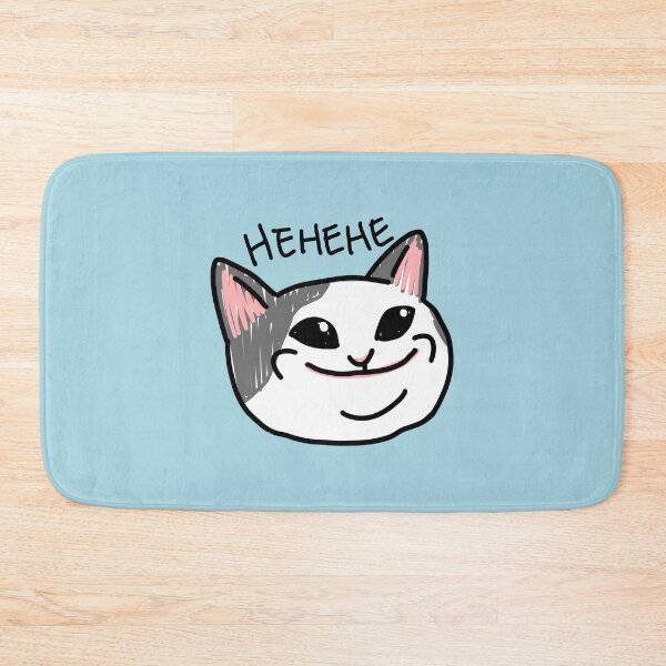 Item preview, Cute funny cat meme hehehe (blue) designed and sold by LifeWithMeme.