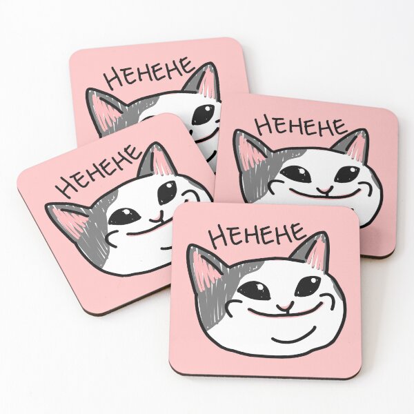 Item preview, Pop cat meme hehehe (pink) designed and sold by LifeWithMeme.