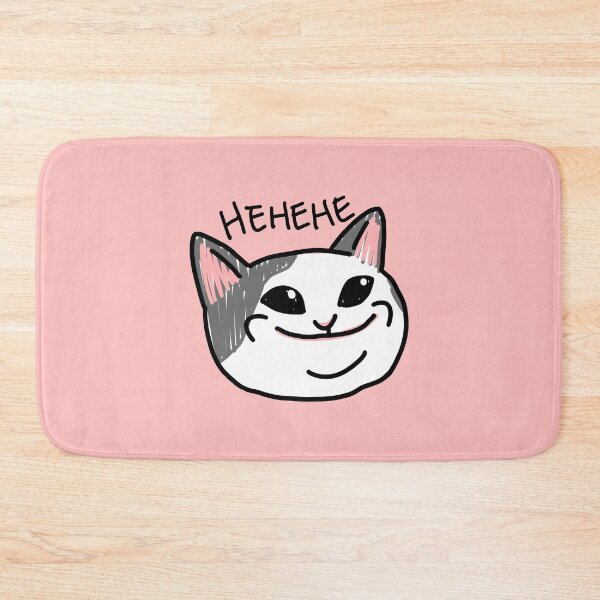 Item preview, Pop cat meme hehehe (pink) designed and sold by LifeWithMeme.
