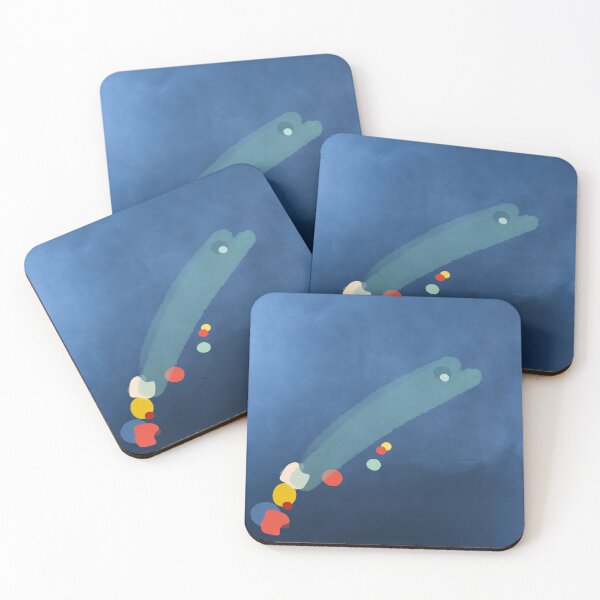 Item preview, Joan Miro Inspired Abstract Blue Sea with Dolphin  designed and sold by bettypure.